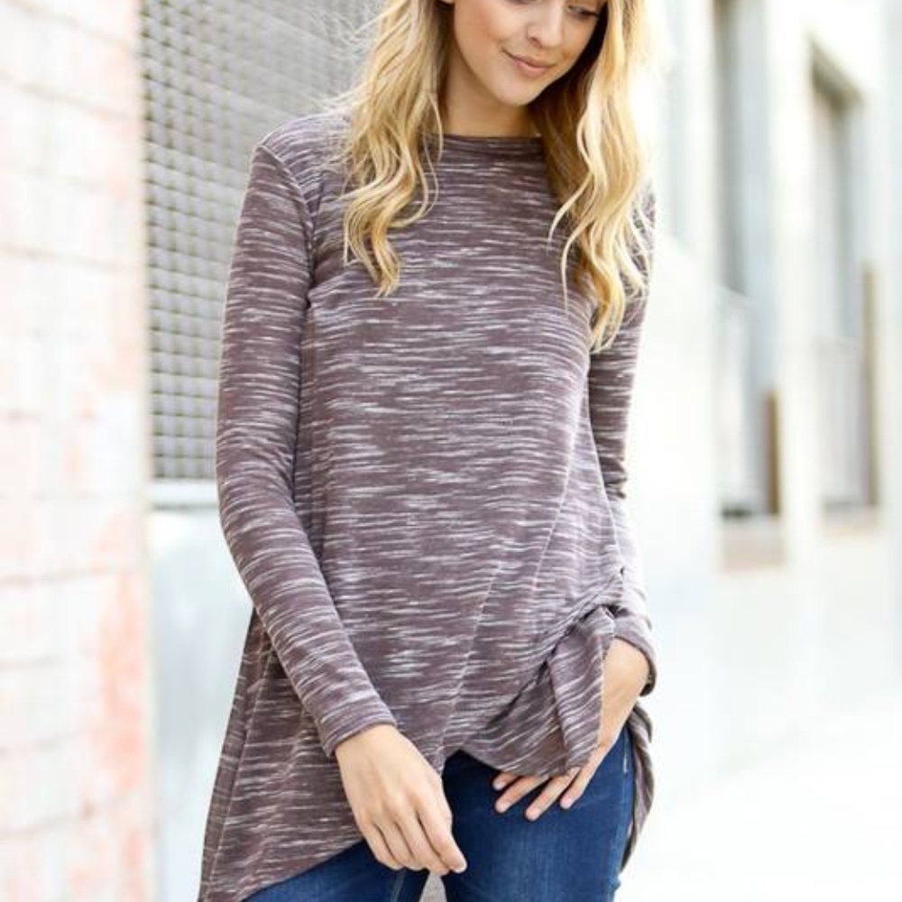 Long sleeve layered casual top